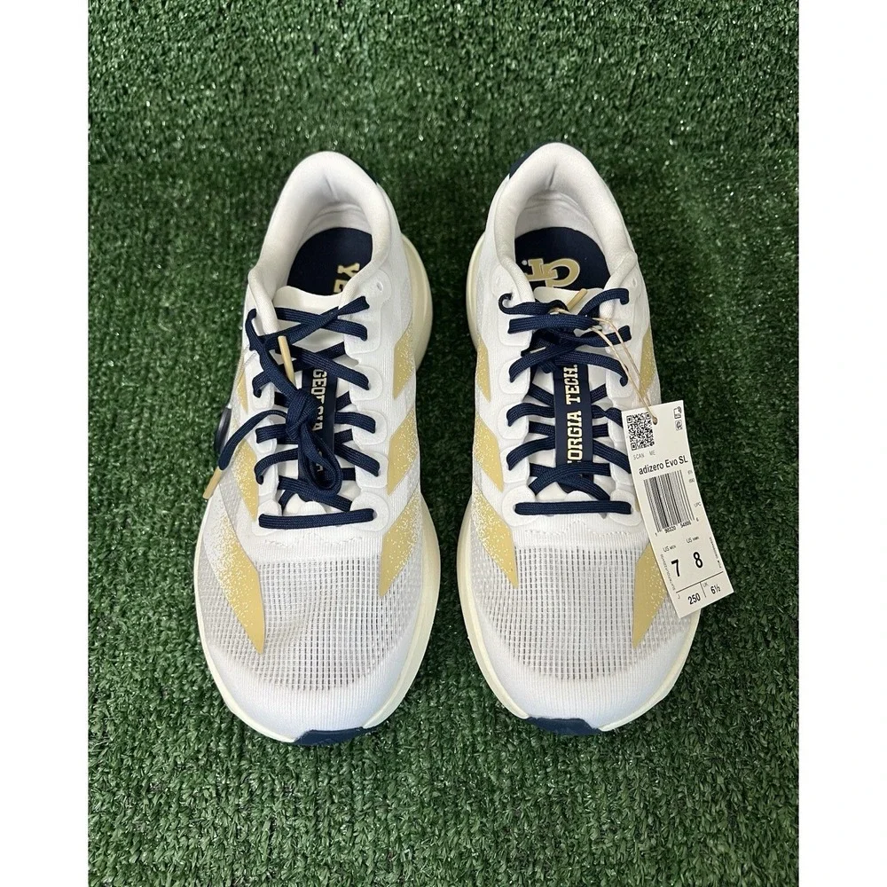 Adidas Adizero Evo SL Shoes Georgia Tech Yellow Jackets Men's Size 7 JQ4577